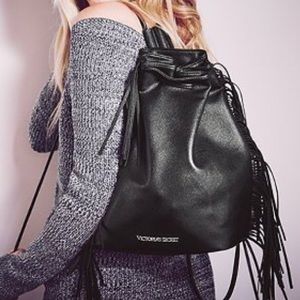 Victoria’s Secret Fringe Drawstring Backpack